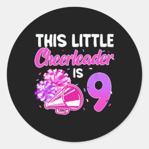 Sticker Rond Cette petite meneuse de claque a 9 ans Joyeux anni