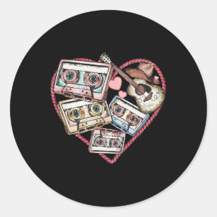Sticker Rond Cettes musique country western des années 90 pour