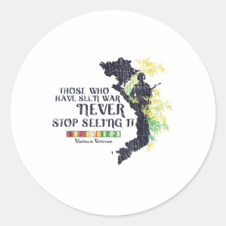 Sticker Rond Ceux Qui Ont Vu La Guerre Ne Cessent Jamais De La 