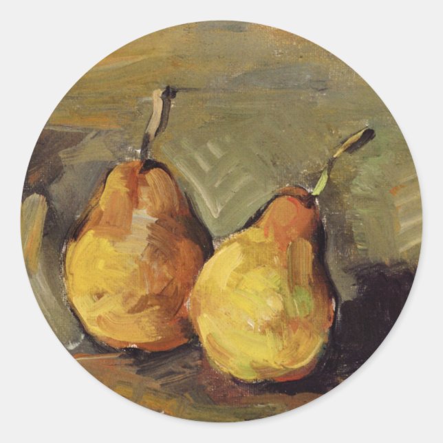 Sticker Rond Cezanne - Deux poires (Devant)