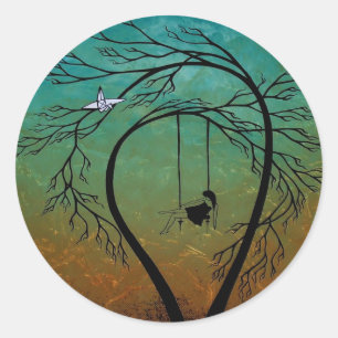 Sticker Rond Chagrin d'amour et poésie 20…