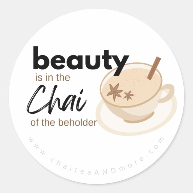Sticker Rond Chai Puns et Chai du spectateur (Devant)