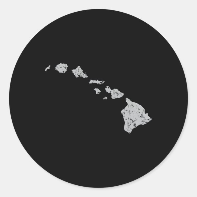 Sticker Rond Chaîne de l'île d'Hawaï (Devant)