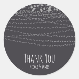 Sticker Rond Chaîne de lumière élégante moderne Célébration de 