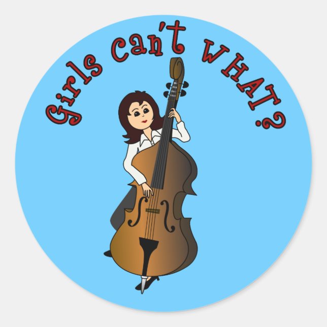 Sticker Rond Chaîne droite double basse fille (Devant)