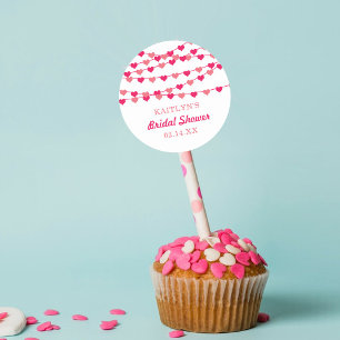 Sticker Rond Chaîne pendante Fête des mariées de coeur d'amour