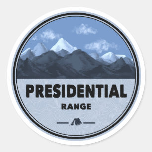 Sticker Rond Chaîne Présidentielle Camping New Hampshire