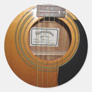 Sticker Rond Chaînes de guitare acoustique Trou sonore