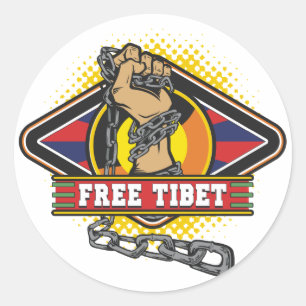 Sticker Rond Chaînes du Tibet gratuites