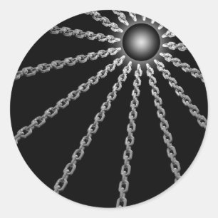 Sticker Rond Chaînes sombres