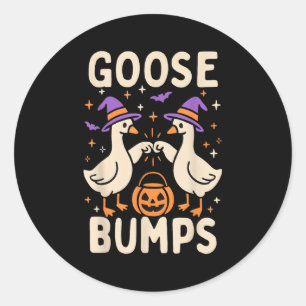 Sticker Rond Chair de poule Drôle de Halloween Silly Meme Drôle