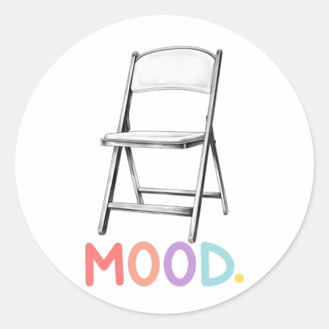 Sticker Rond Chaise pliante Humeur Montgomery Alabama Brawl (Devant)