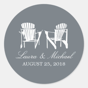 Sticker Rond Chaises Adirondack   MARIAGE