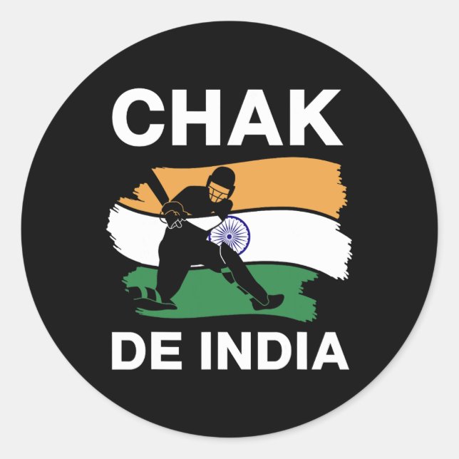 Sticker Rond Chak De India - Les joueurs de l'équipe de cricket (Devant)