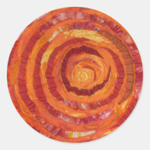 Chakra 2e sacral - Tissu-peinture orange #2