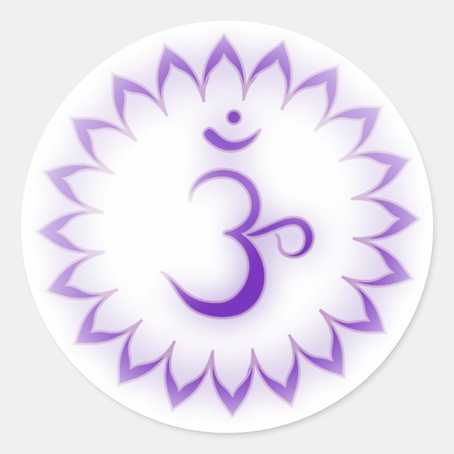 Sticker Rond Chakra de la Couronne "enfermée" - Sahasrara (Devant)