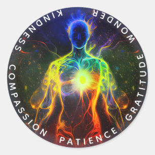 Sticker Rond Chakras   Auras humains   Energy Healer