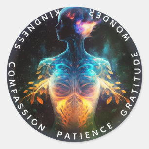 Sticker Rond Chakras   Auras humains   Energy Healer