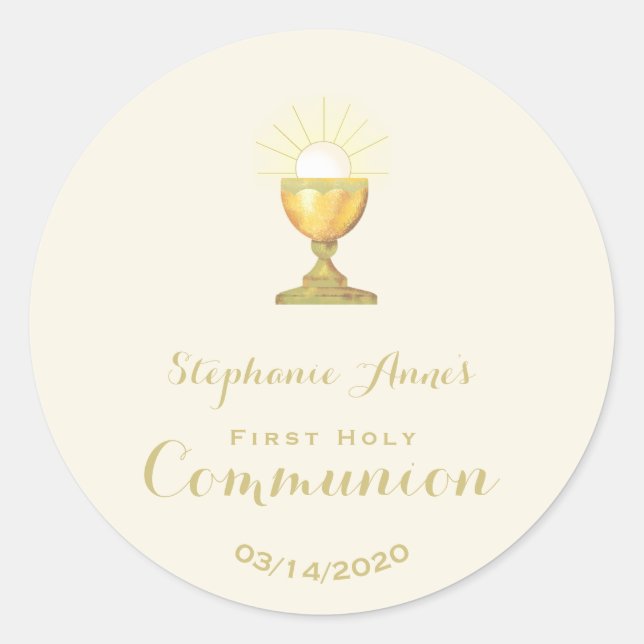 Sticker Rond Chalice Communion (Devant)