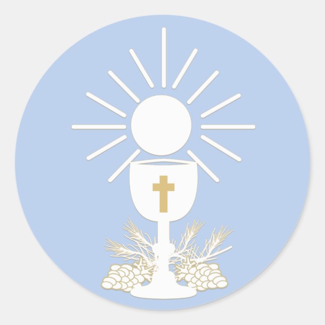 Sticker Rond Chalice Communion, Choisir la couleur Arrière - pl (Devant)