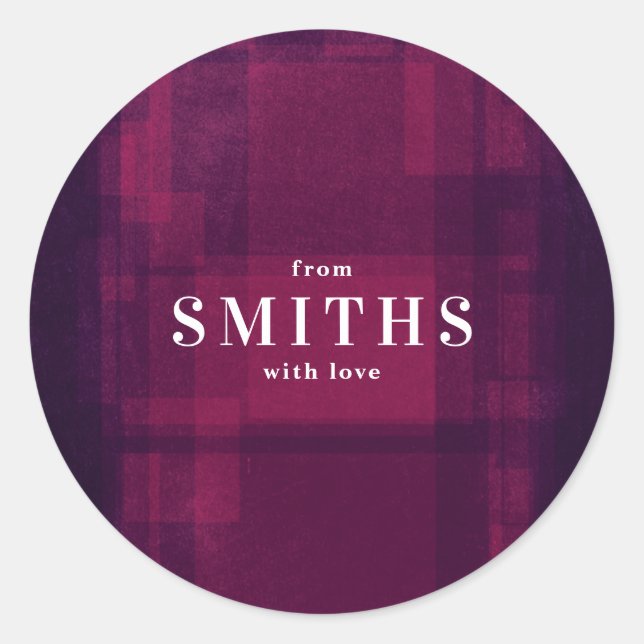 Sticker Rond Chalk rose et violet Stick de Noël (Devant)