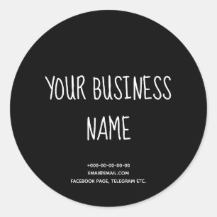 Sticker Rond Chalkboard style chic gâteaux, boulangerie, fait m