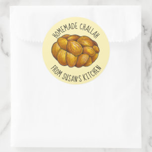 Sticker Rond Challah Personnalisé Fait Maison Cuisine Cuisine