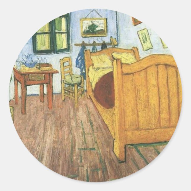 Sticker Rond Chambre de Van Gogh à Arles (Devant)