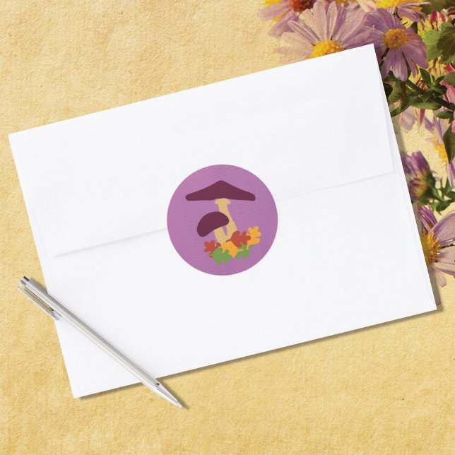 Sticker Rond Chambres champignon Paysage Automne (Créateur téléchargé)