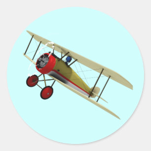 Sticker Rond Chameau et pilote de Sopwith