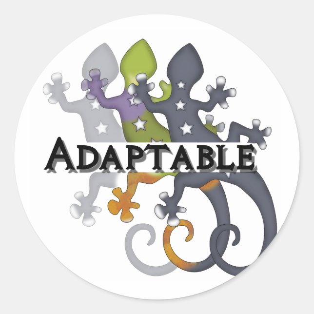 Sticker Rond Chameleon Adaptable (Devant)
