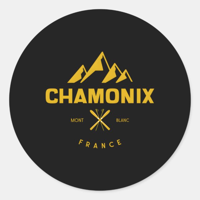 Sticker Rond Chamonix France (Devant)
