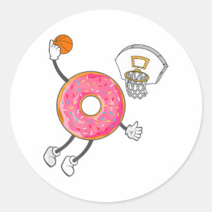 Sticker Rond Champ de nourriture Dunking Donut Hole
