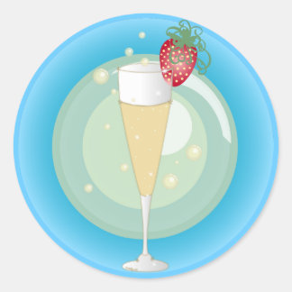 Sticker Rond Champagne