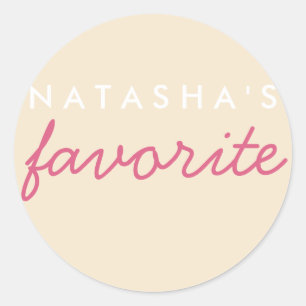 Sticker Rond Champagne Blush Favori Personnalisé