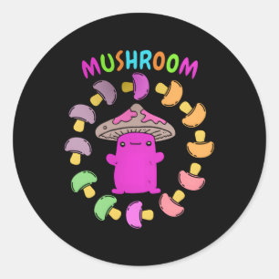 Sticker Rond Champignons