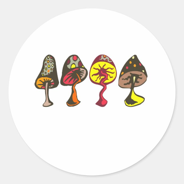 Sticker Rond Champignons (Devant)