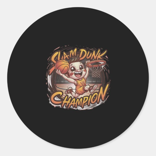 Sticker Rond Champion de Dunk de Slam (Devant)