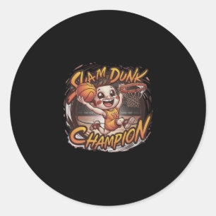 Sticker Rond Champion de Dunk de Slam