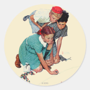 Sticker Rond Champion de marbre