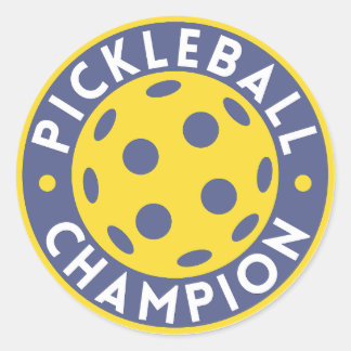 Sticker Rond Champion de Pickleball