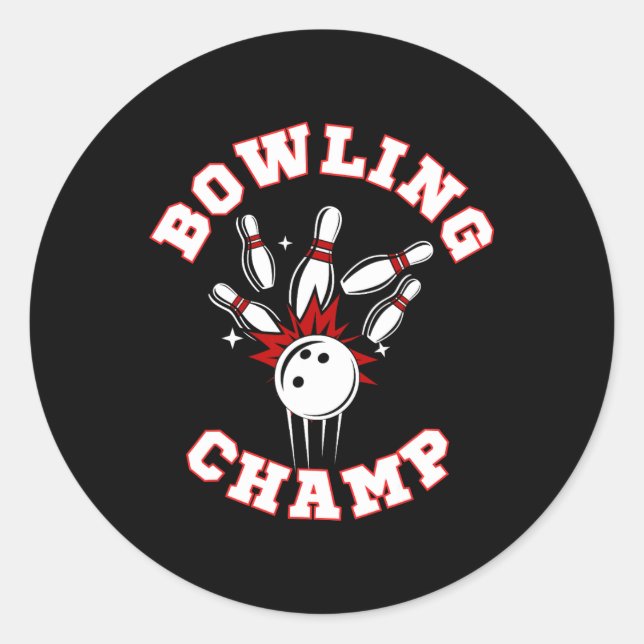 Sticker Rond Champion de quilles Champion  (Devant)