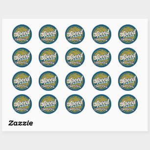 Sticker Rond Champion de vitesse