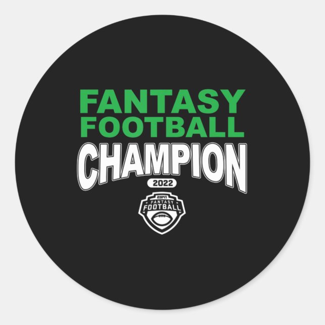 Sticker Rond Champion d'Imaginaire de football Vingt-deux (Devant)