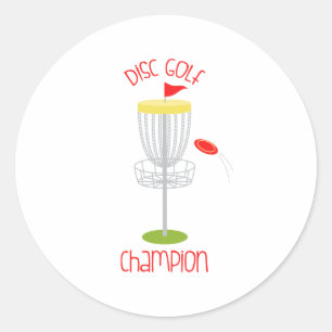 Sticker Rond Champion du Disk Golf