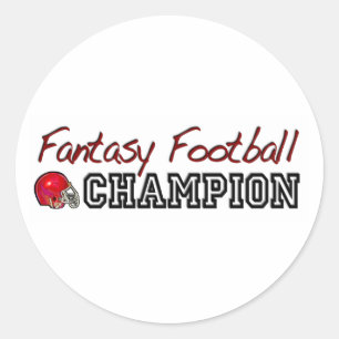 Sticker Rond Champion du football d'imaginaire