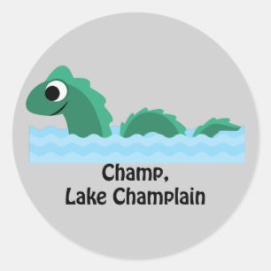 Sticker Rond Champion, lac Champlain