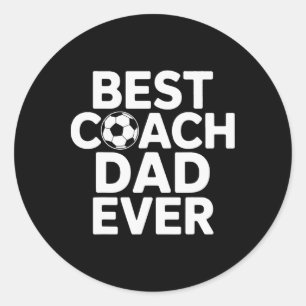 Sticker Rond Champion Mentor Meilleur Coach Papa Pour Toujours