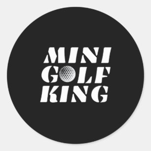 Sticker Rond Champion Minigolf King Minigolfer