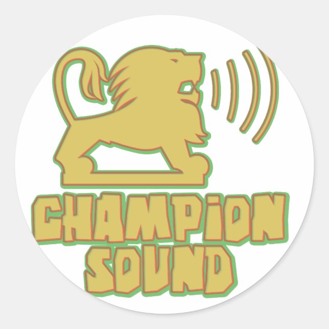 Sticker Rond Champion Sound Lion (Devant)
